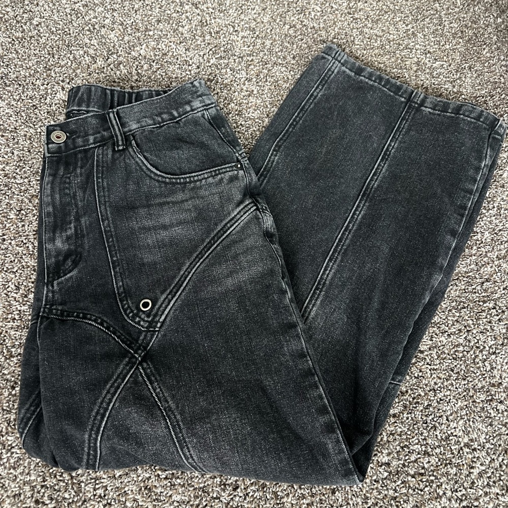 Men's Charcoal Relaxed Jeans